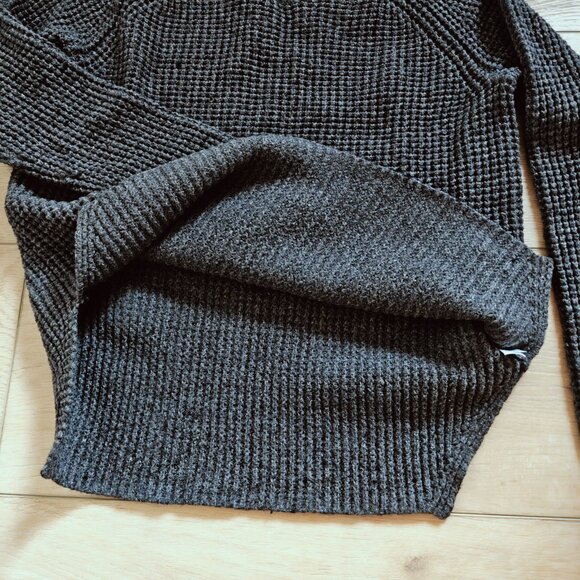 Marine Layer Delaney Crewneck Waffle Grey Sweater S - Picture 8 of 9
